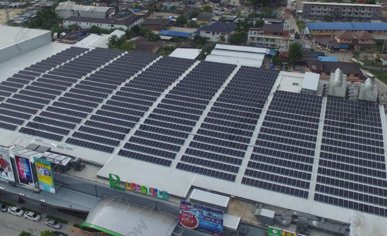 โครงการติดตั้งระบบ Solar rooftop ห้างสรรพสินค้า ขนาดใหญ่